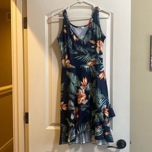 Multi colored tropical dress